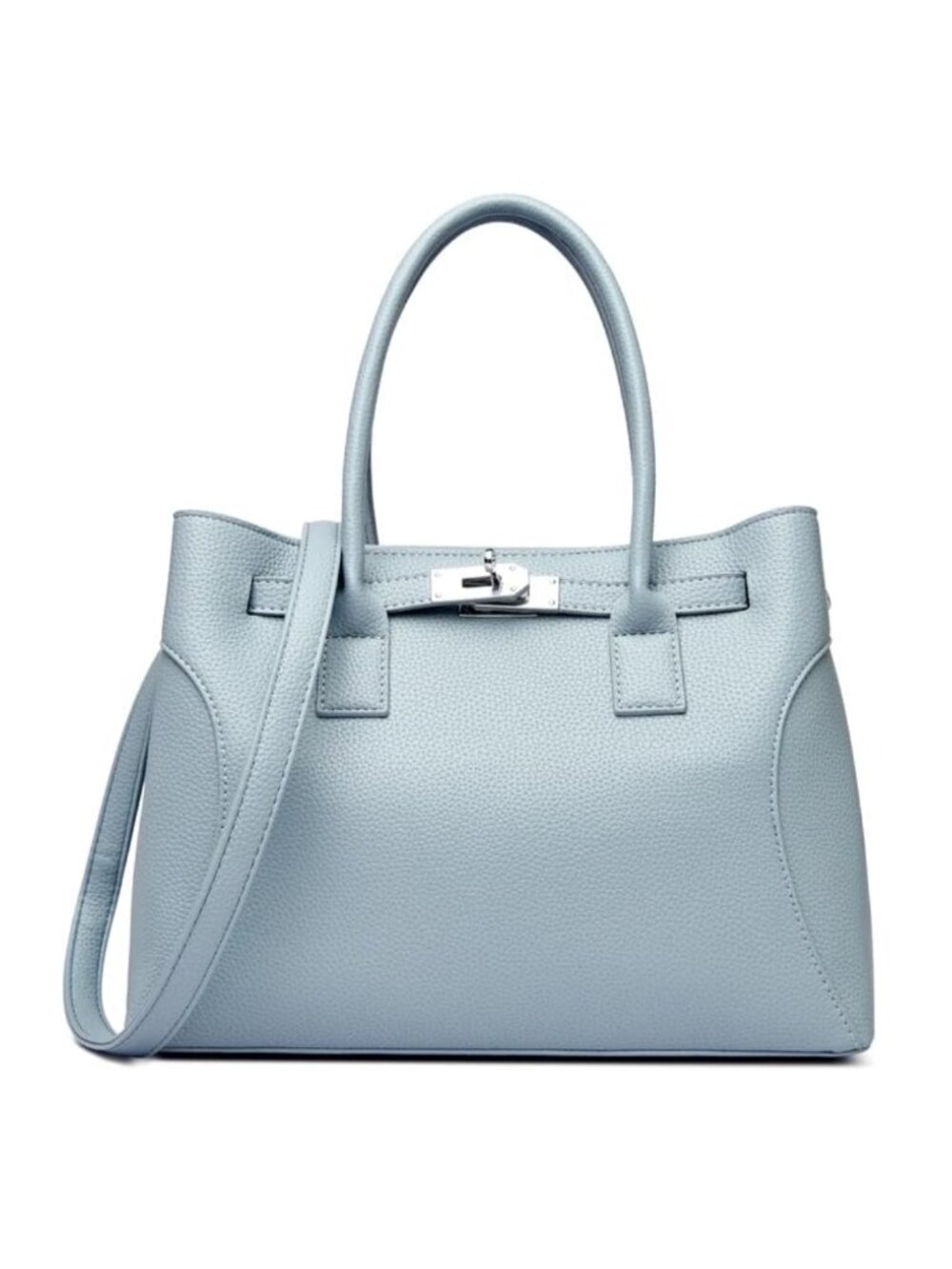 Vegan Leather Satchel Handbag Top-Handle Crossbody Women Purse